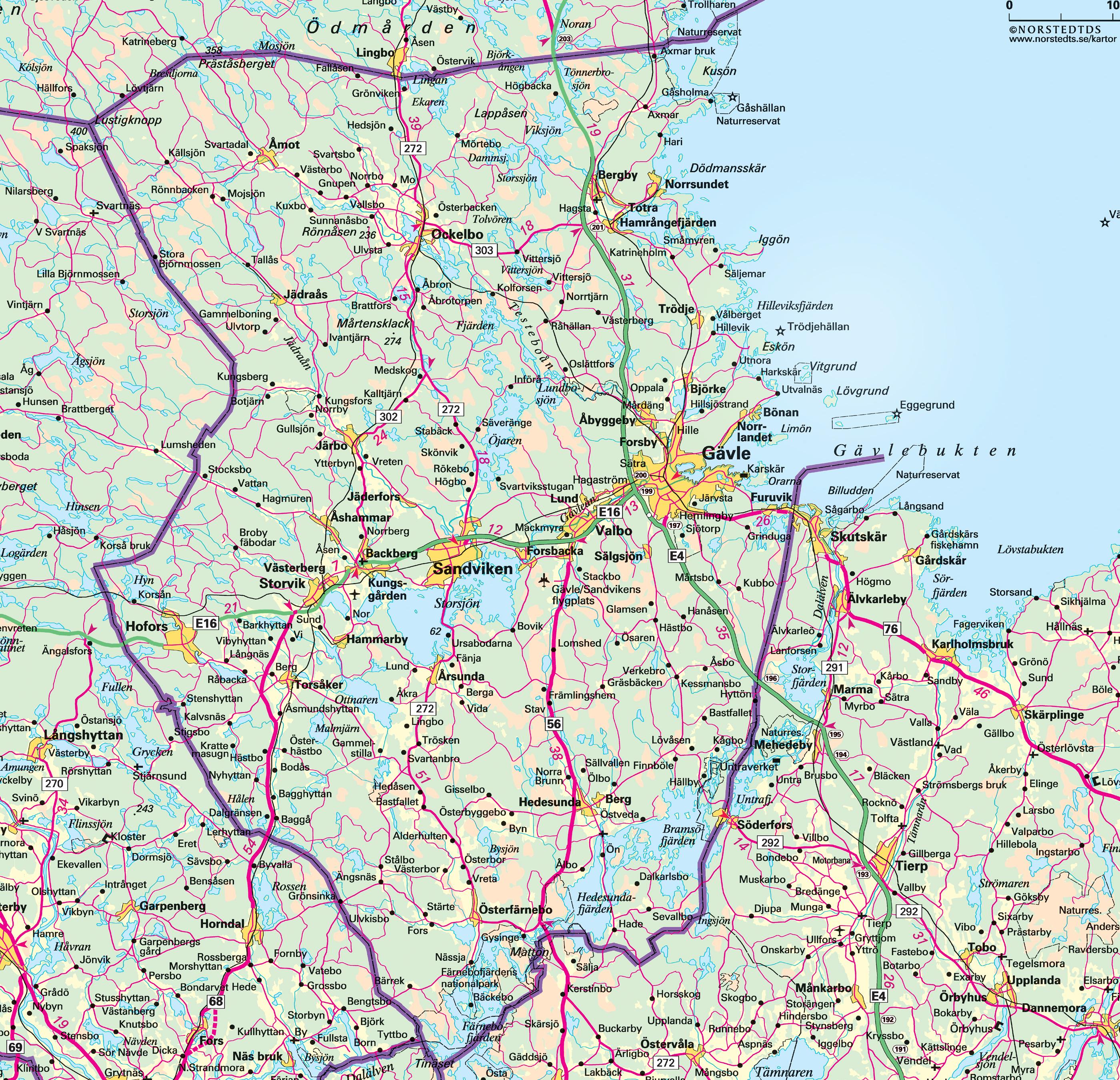 karta norduppland Karta: 20 Sommarpärlor i Gästrikland och Norduppland