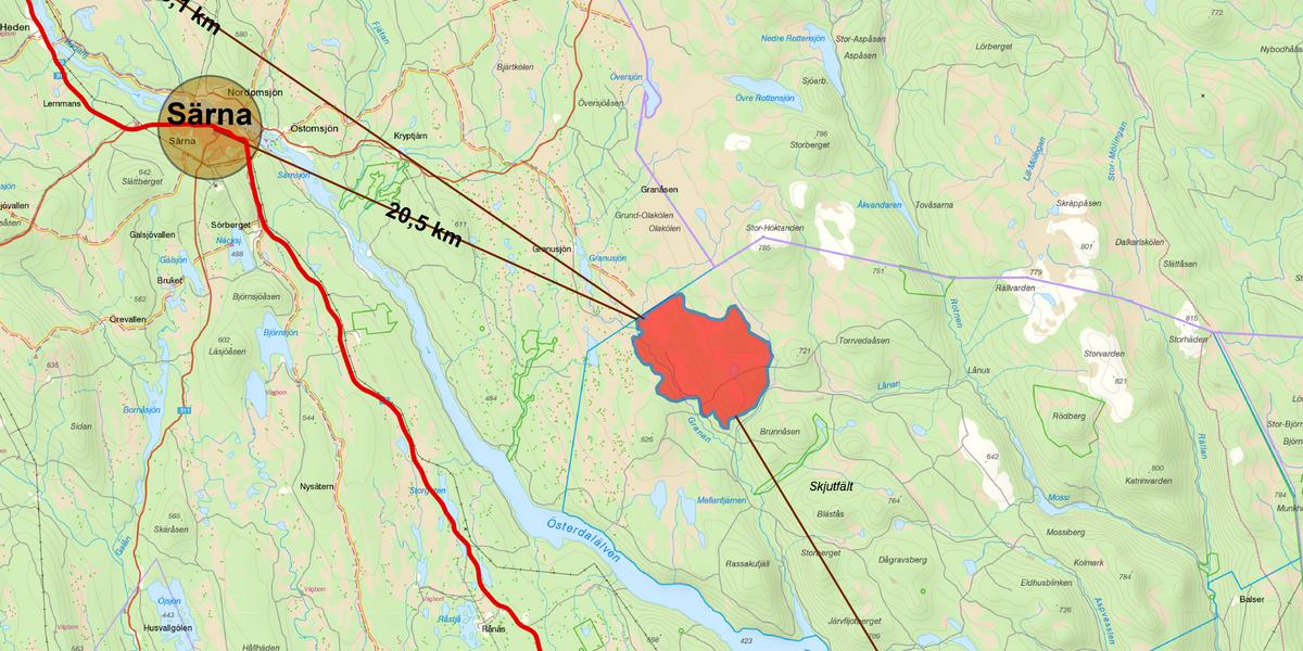 Kartor över brandområdet i Älvdalen: "Norra och nordvästra delarna har