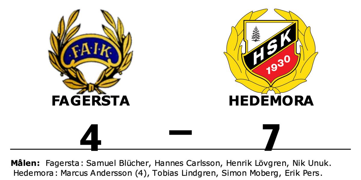 Hedemora vann – efter Marcus Anderssons målkalas