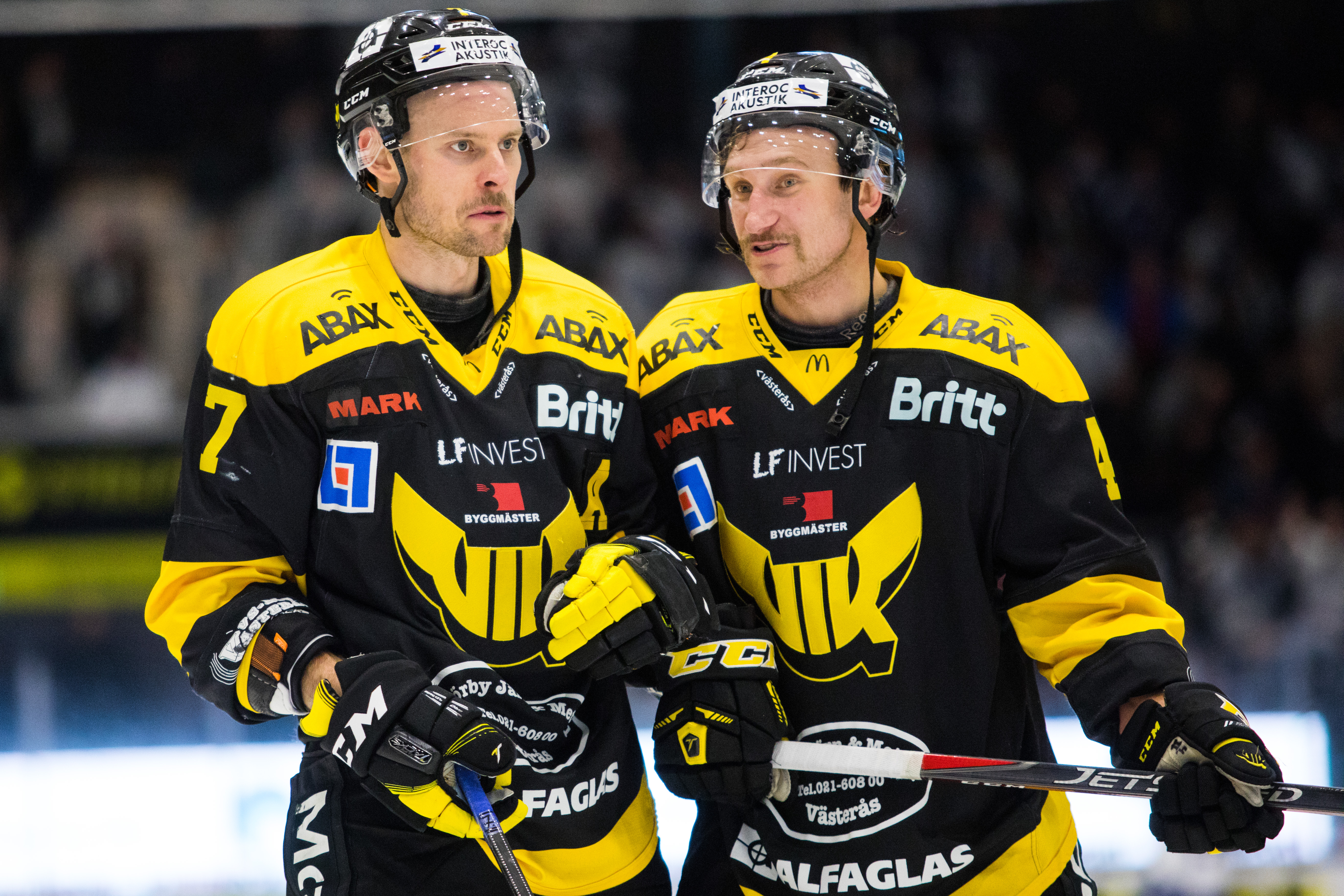 Morgan Hassel and Alexander Younan in Wednesday's match at ABB Arena. Photo: Tobias Sterner / BILDBYR N