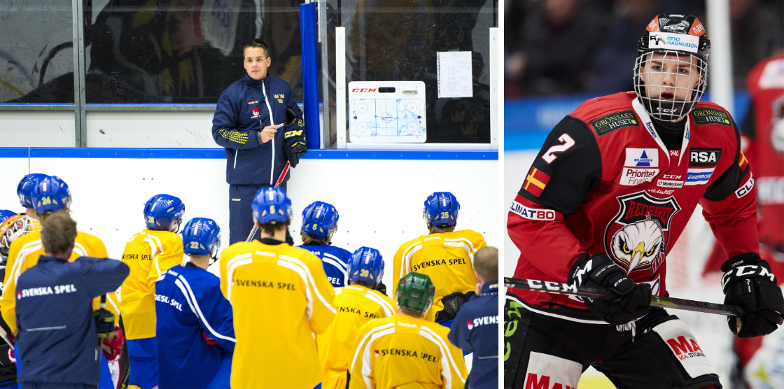 Helge Grans became the last player to leave the Swedish JVM team.  Photo: Daniel Stiller / Bildbyrån and Anders Hillergren / TT.