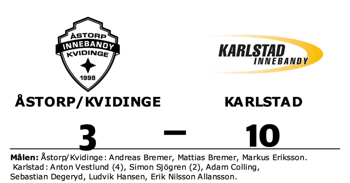 Åstorp/Kvidinge släppte in fem mål i tredje perioden – föll stort mot Karlstad
