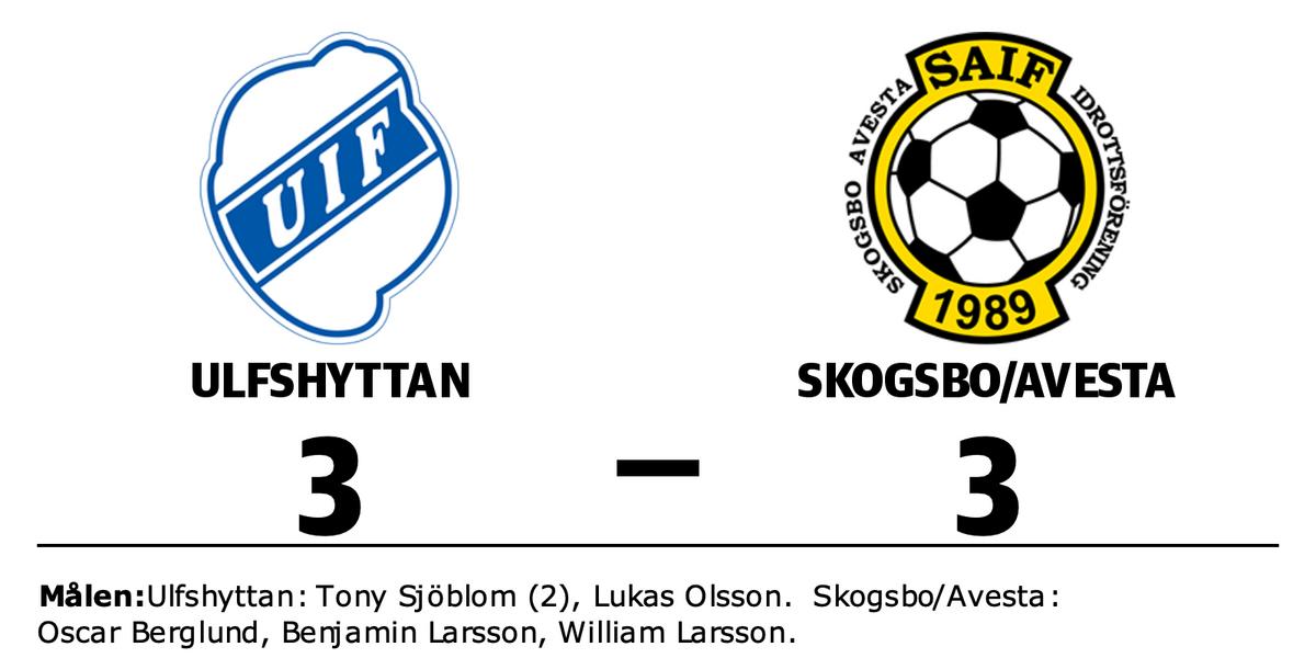 Ulfshyttan fixade en poäng hemma mot Skogsbo/Avesta
