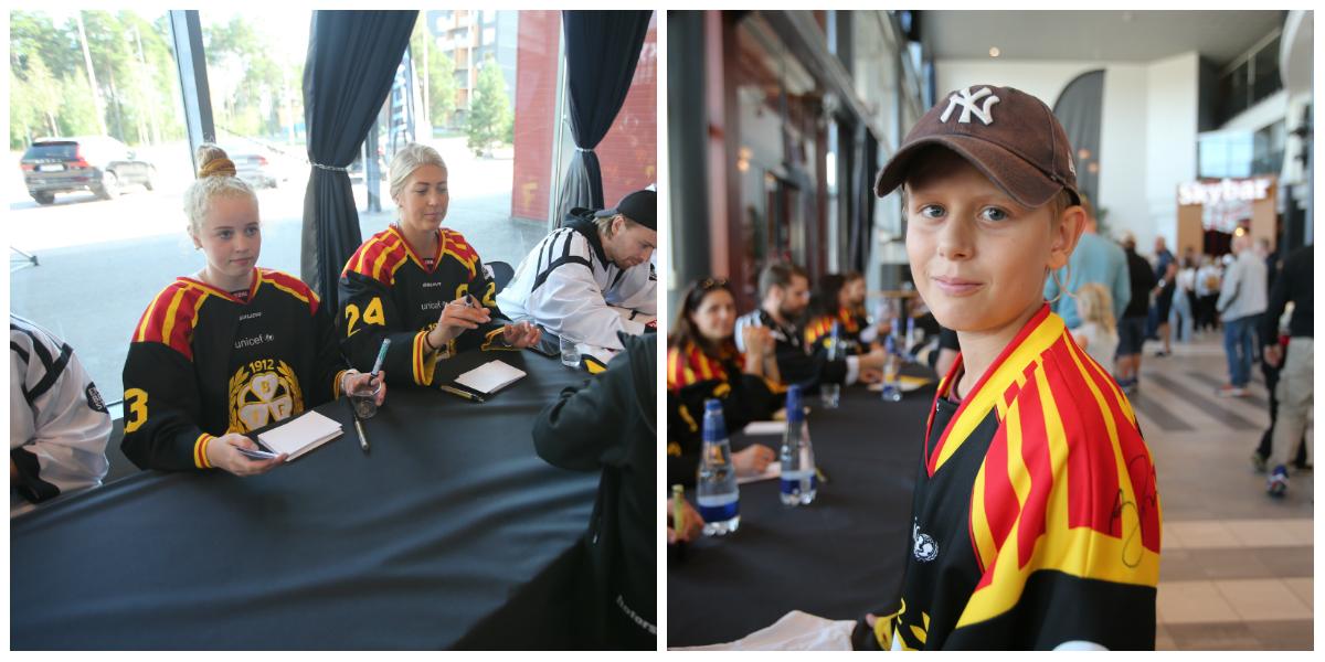 Brynäs: 
    BILDEXTRA: Jacob, 11 år, först i autografkö till NHL-stjärnorna: 