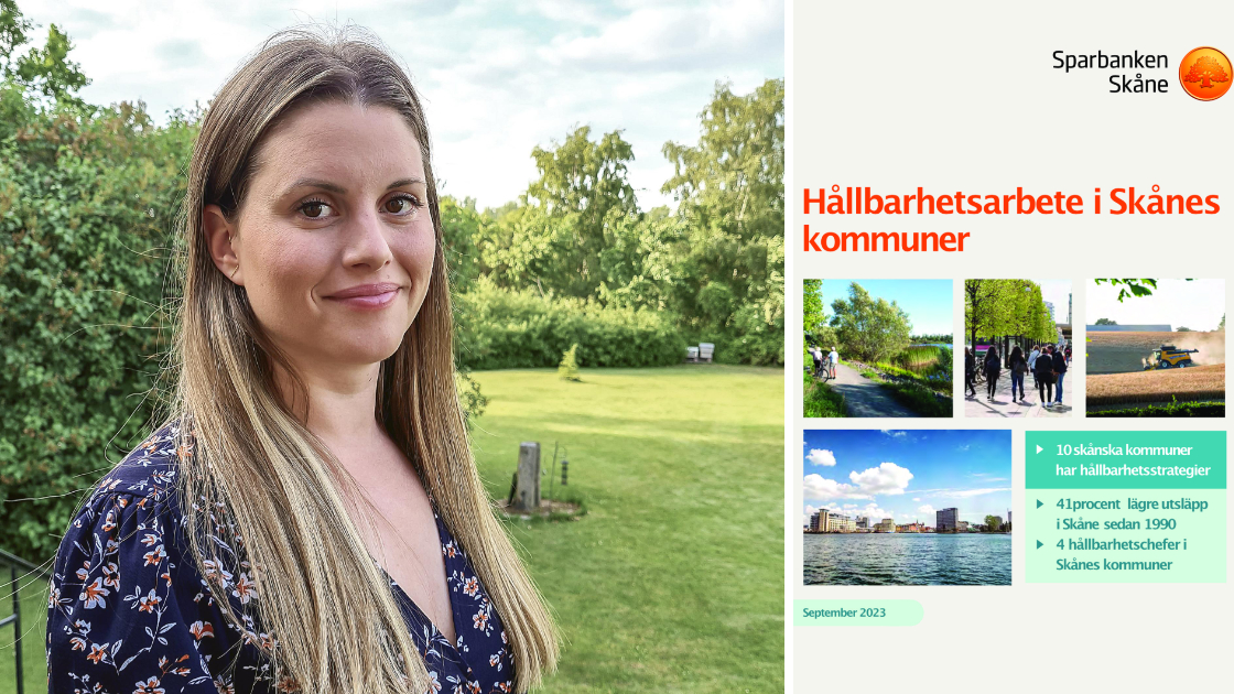 Region Skåne måste som alla andra göra allt de kan för att minska utsläppen enligt Patricia Håkansson, Sparbanken Skåne. Banken lanserar nu en ny rapportserie om hållbarhetsarbetet i Skåne.